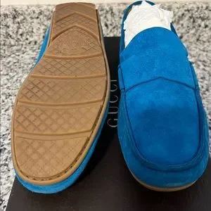 Gucci suede loafers Moccasins Foix Rivera Blu Gucci Jordaan GG Loafer Blue Velvet Men main image 4